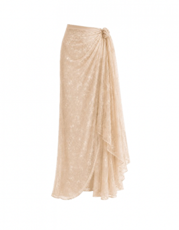 PAREO EN DENTELLE BEIGE